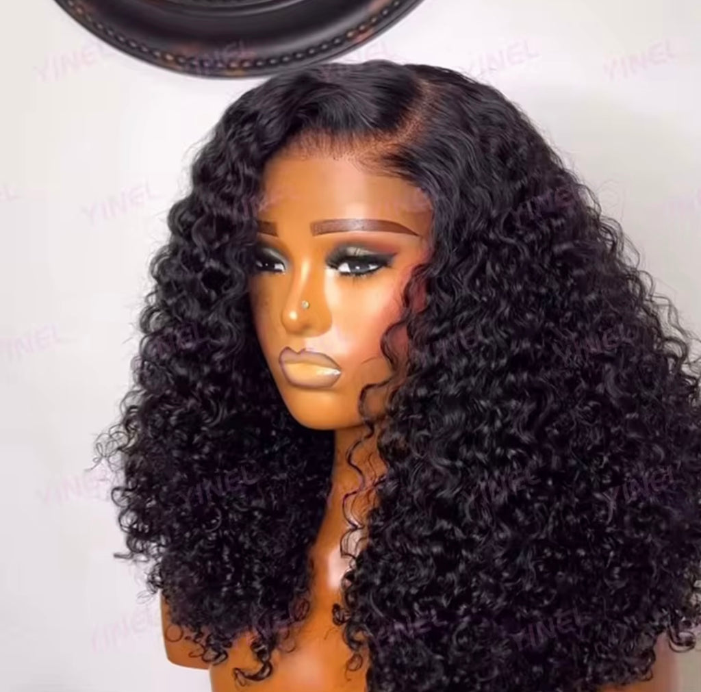13*4 lace high ratio pixie curl natural hair color 14 inches